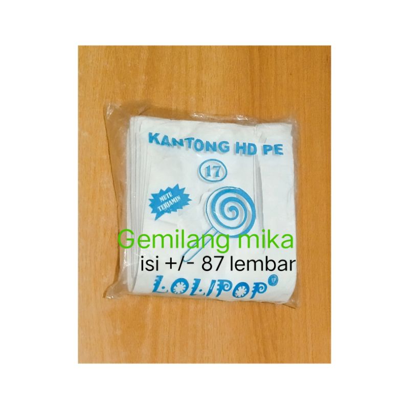 kantong plastik hd PE tebal 455gram uk.17