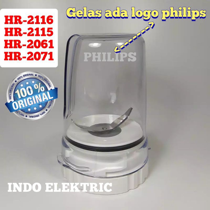 GELAS BUMBU BLENDER PHILIPS DRY MILL ORIGINAL TYPE HR-2115 HR-2116 HR-2061 HR-2071