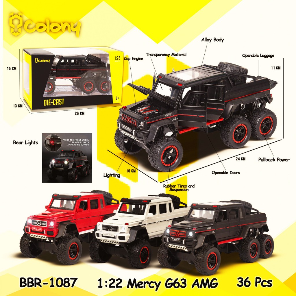 PROMO BBR1087 Mercy G63 AMG Mainan Mobil  DieCast Miniatur Pajangan Model Kit COLONY