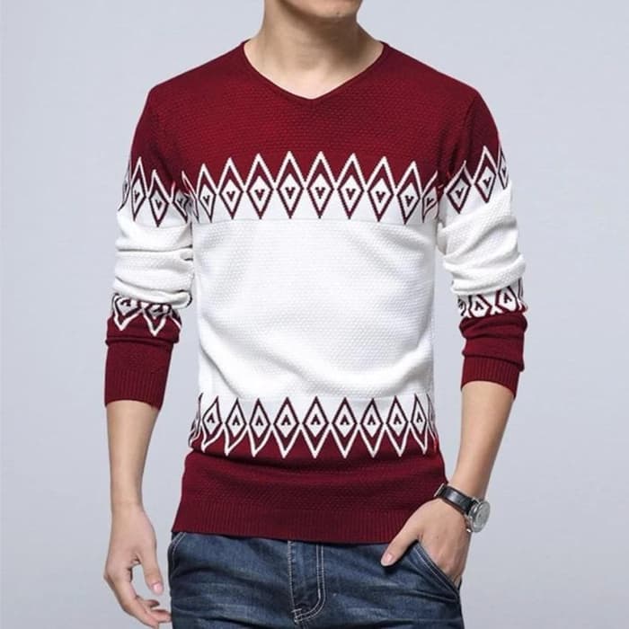 sweater pria sweater rajut zeru tribal