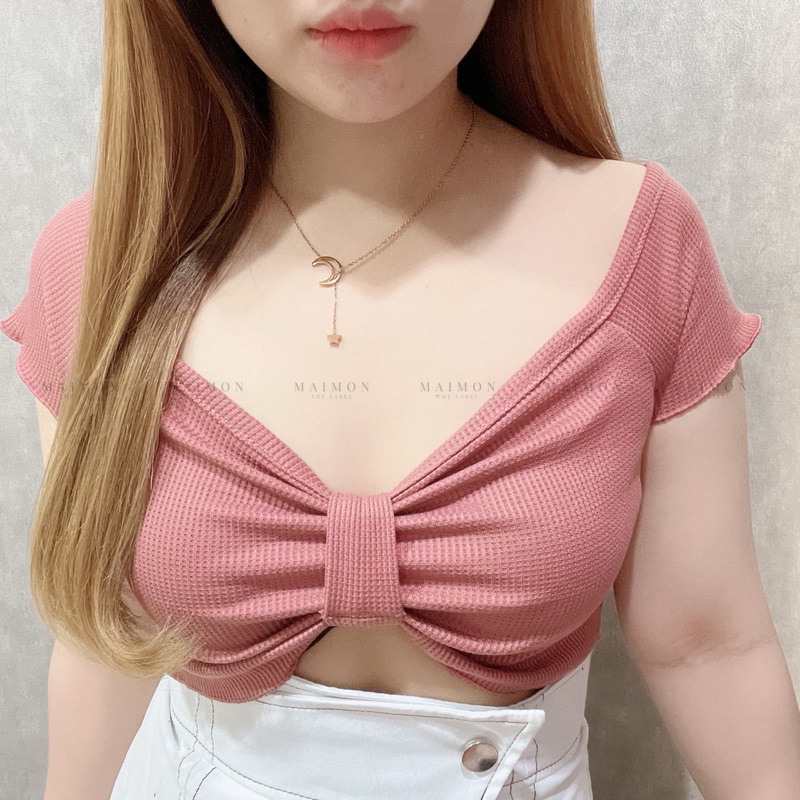 Bowie Summer Crop Top | Atasan Wanita Korean Fashion | Maimon Grosir