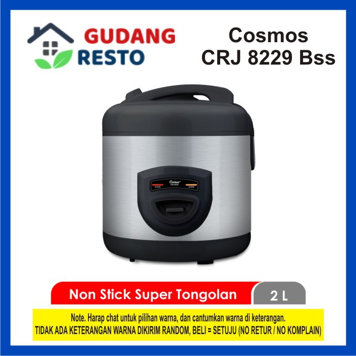 Cosmos Magic com Rice Cooker MAGIC / SUPER TONGOLAN CRJ 8229 Bss / Wss Stainless Steel CRJ-8229 Black / White - Hitam / Putih