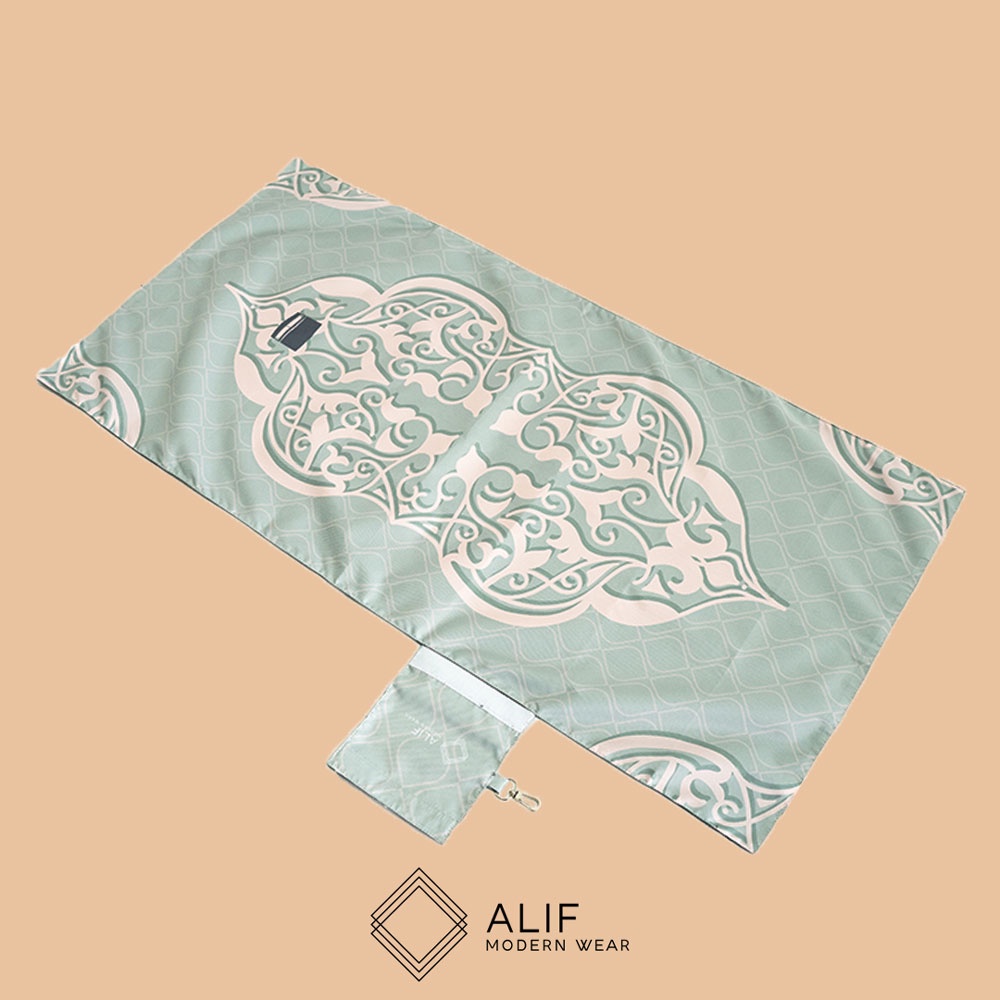 ALIF SAJADAH GENGGAM TRAVEL / SAKU / PORTABLE / WATERPROOF ( ALIF MODERN WEAR SJG-0135 )