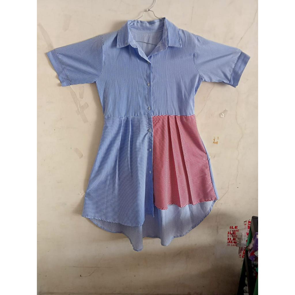 preloved-baju atasan kemeja salur