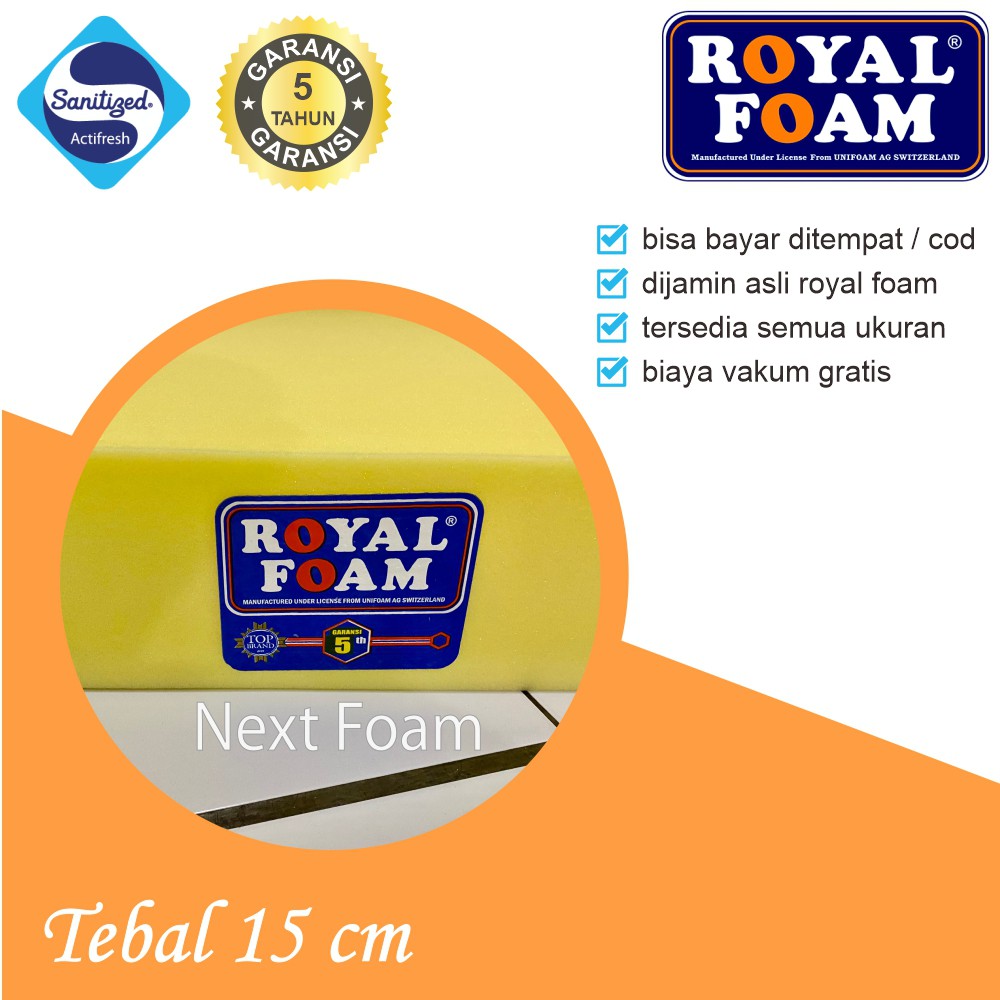 [Hanya Busa] Kasur Busa Royal Foam D16 Semua Ukuran Tebal 15cm Original Garansi 10 Tahun