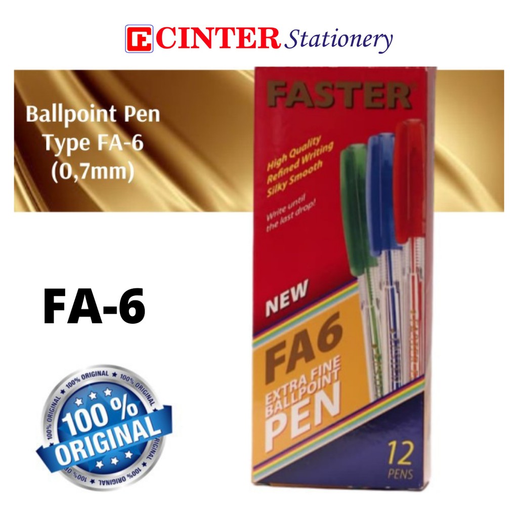 

FASTER - PEN / PULPEN / BALLPOINT / PEN FA6 HITAM