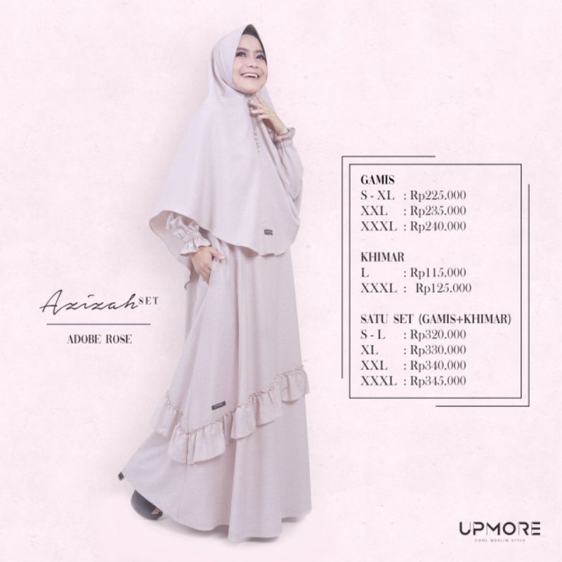 GAMIS SET UPMORE AZIZAH ADOBE ROSE AZIZAH NAVY AZIZAH SILVER