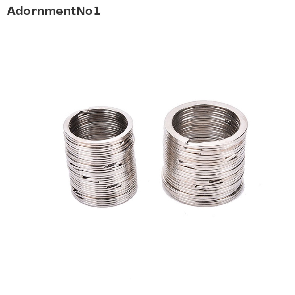 (AdornmentNo1) 100pcs / Set Gantungan Kunci Bentuk Lingkaran Bahan Stainless Steel 2 Ukuran