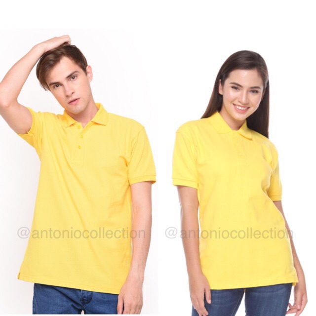 Kaos Polo Shirt / Kaos Kerah / Poloshirt Katun Kuning Kenari