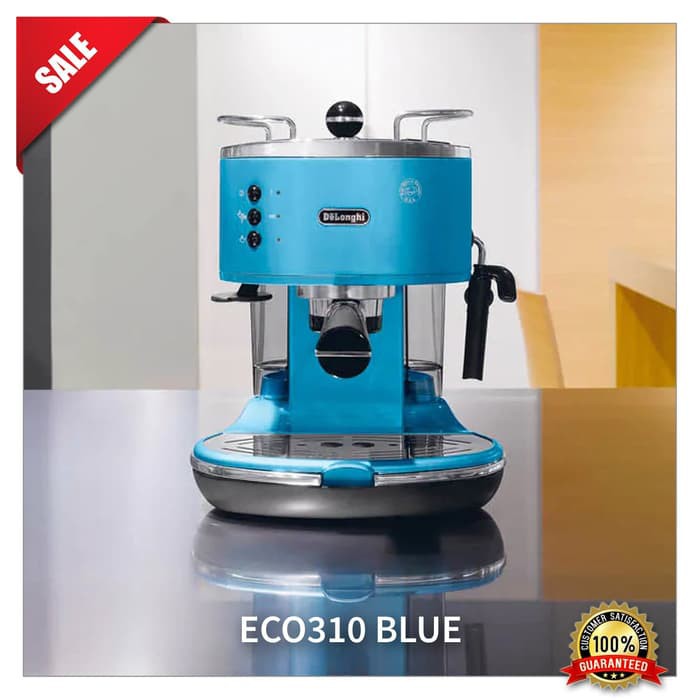 Mesin Kopi Espresso DeLonghi ECO310 Biru, Kapasitas 2 Gelas dengan Fungsi Frothing Susu