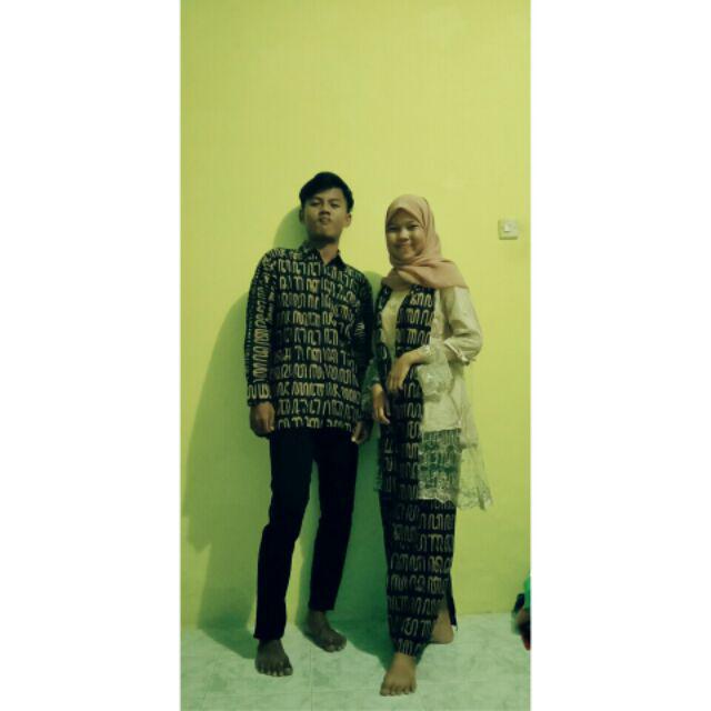 Batik Couple Brokat Tile Selendang Nuna Brown Aksara Azzura