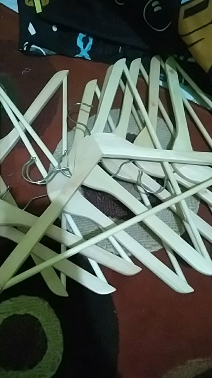 Original Ikea Hopa Gantungan Pakaian Set Isi 5, Kayu Eucalyptus Solid