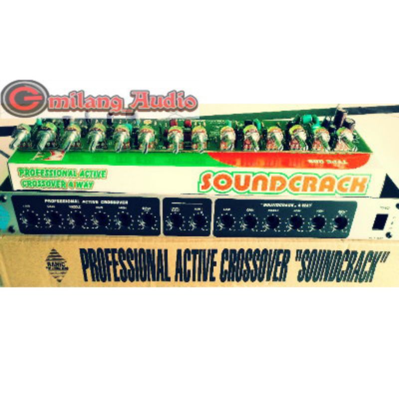 Kit aktif Crossover 4way Soundcrack plus Box 1paket