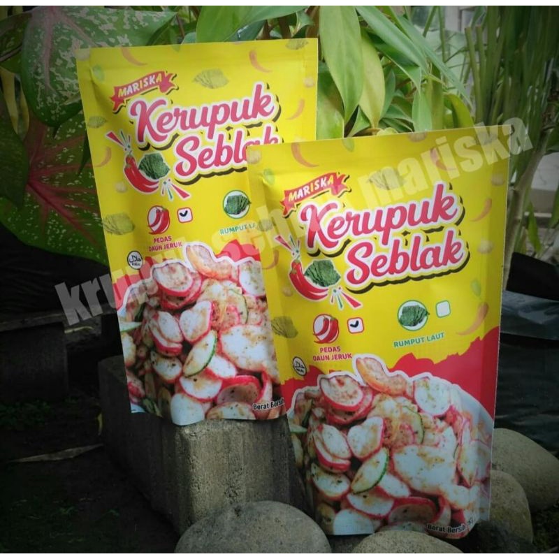 

Kerupuk seblak pedas daun jeruk/camilan pedas 150g