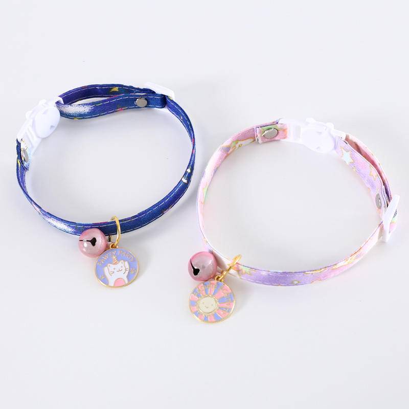 Kalung Double Layer Dengan Liontin bell Adjustable Untuk Anak Anjing Dan Kucing Peliharaan