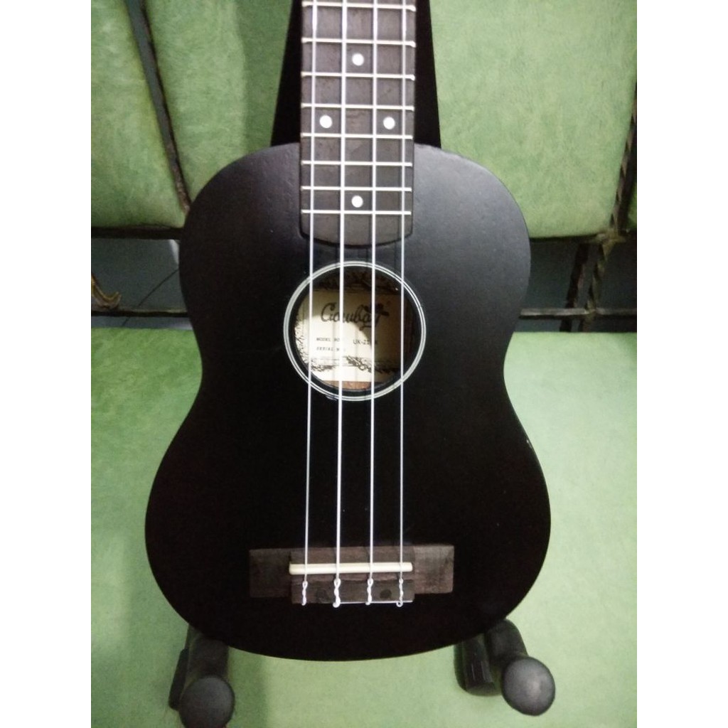 Ukulele Soprano Merk Cowboy Original Tipe UK-21 BK Warna Hitam Jakarta Murah Bonus Tas Senar Pick