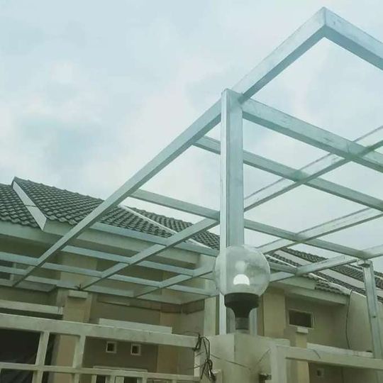 Kanopi kaca rumah clear  tempered laminated 21,52 mm 10+10(pvb 1,52)per M2, Asahimas
