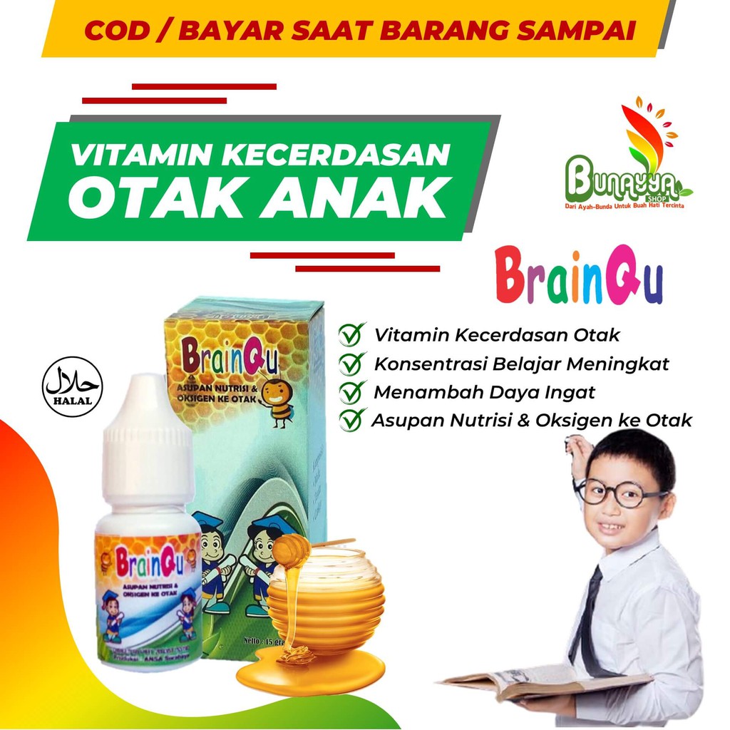MADU ANAK BRAINQU / VITAMIN NUTRISI ANAK 1-5 TAHUN / OBAT UNTUK OTAK / VITAMIN ANAK UNTUK OTAK  
