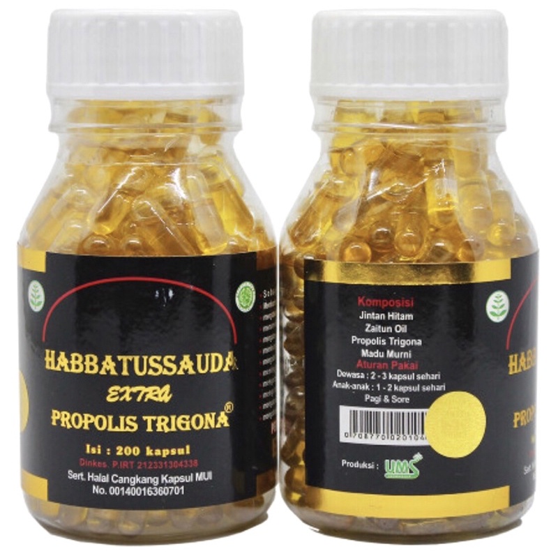 Habbatussauda Extra Propolis 200 Tablet Trigona Habatussaudah