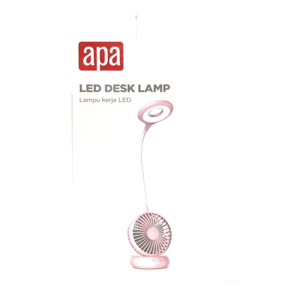 Apa Desk Lamp With Fan White Lampu Meja Kipas Angin Putih 4watt Apadesk