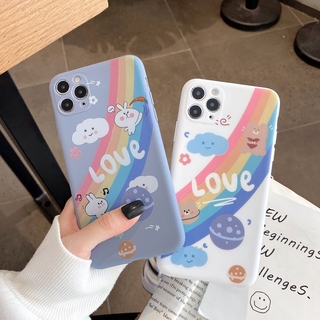 Soft Matte Rainbow Bear Bunny Case OPPO A57 A39 F5 Youth