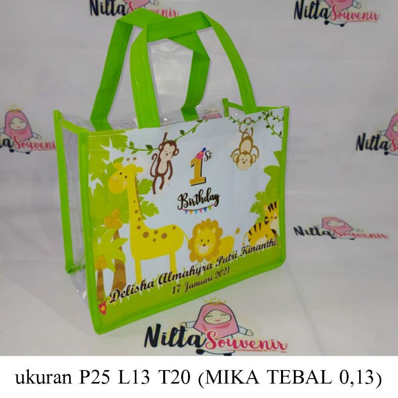 

tas ultah gambar animal/souvenir ultah tema animal/tas souvenir ulang tahun motif hewan/goodiebag