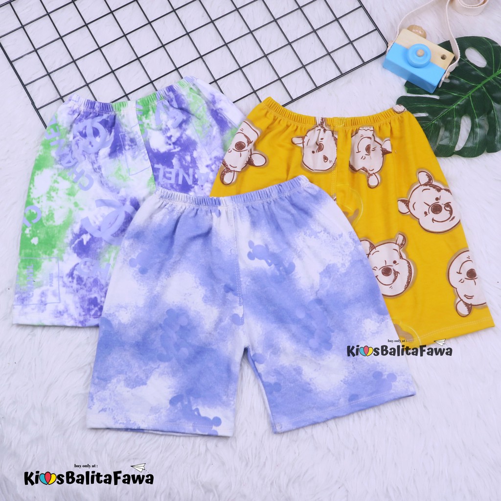 (IMPORT) LOVY SHORTIE Anak Perempuan SD 7-10 Tahun / Dalaman Bahan Babyterry Celana Pendek Tebal