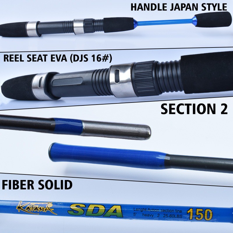 Joran Fiber Katana 150 - 210 Cm Japan Style High Quality Kuat Murah