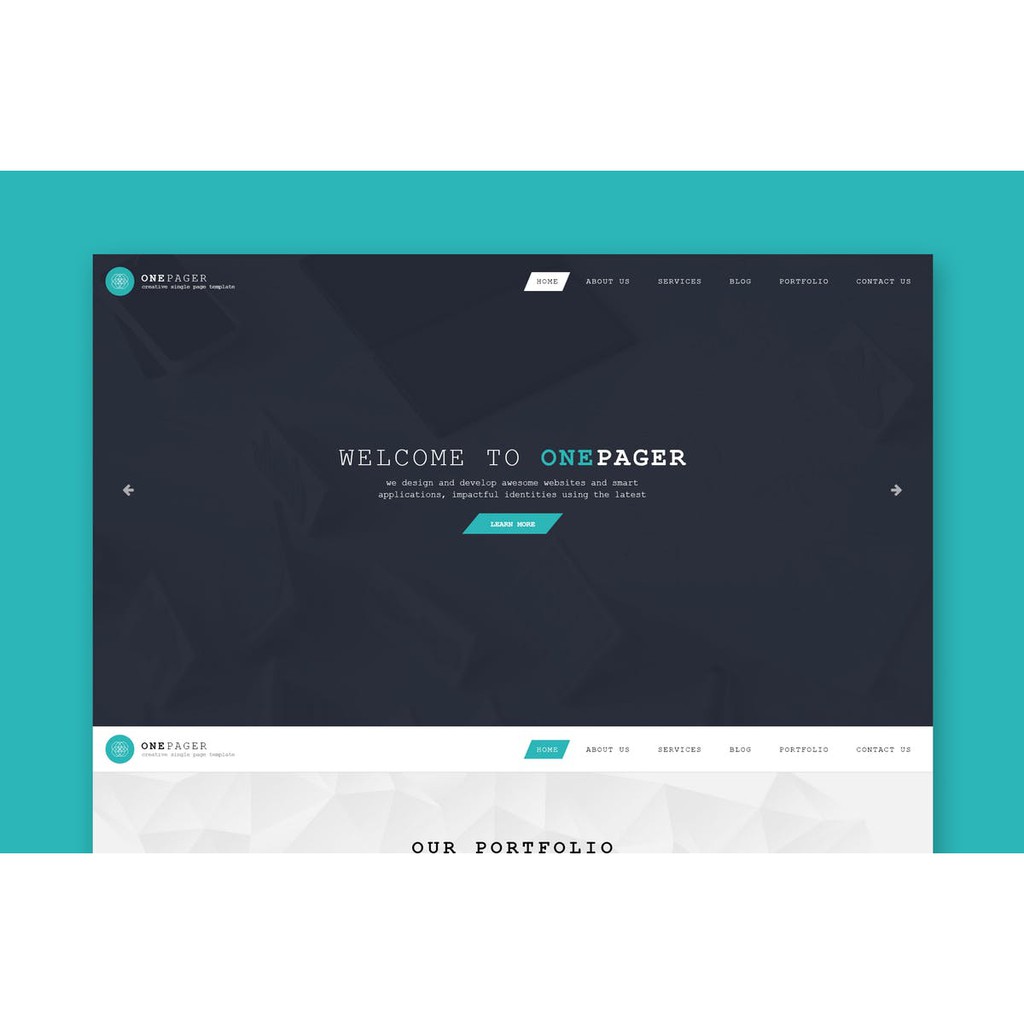 One Pager Html Template from cf.shopee.co.id