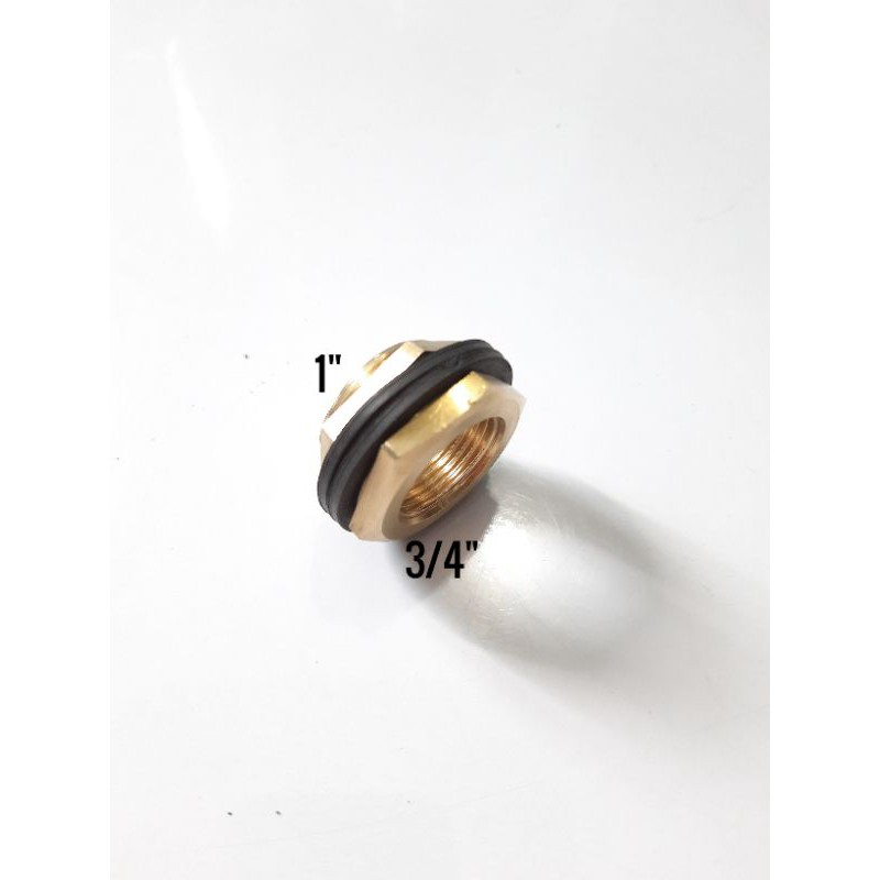 Mur Toren 1&quot; × 3/4&quot; KUNINGAN / Flock ring tangki air / Verlop ring water tank
