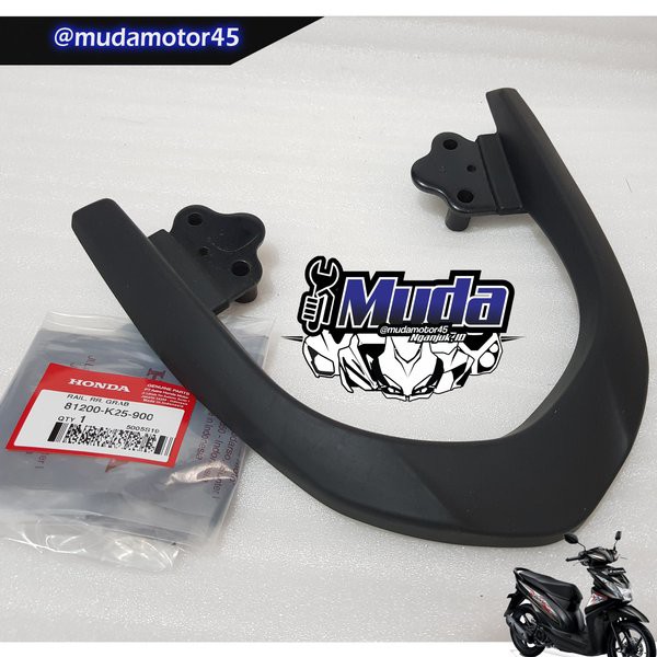 RAIL RR GRAB 81200-K25-900 BEGEL BEHEL BESI PEGANGAN BELAKANG DEMPER BUMPER BEAT FI INJEKSI ESP ORI