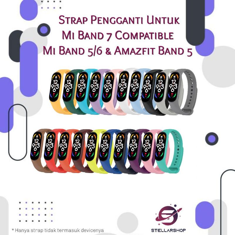 Strap Pengganti Untuk Mi Band 7 Compatible Mi Band 5/6 Amazfit Band 5