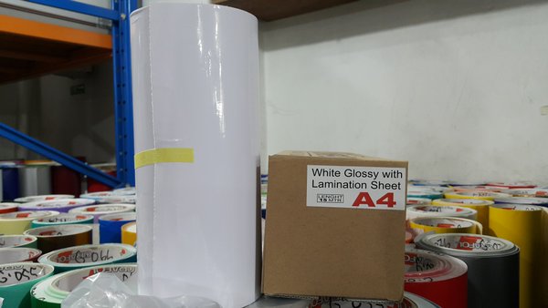 

Stiker / Sticker Vinyl Inkjet White + Laminasi A4 (15 meter)