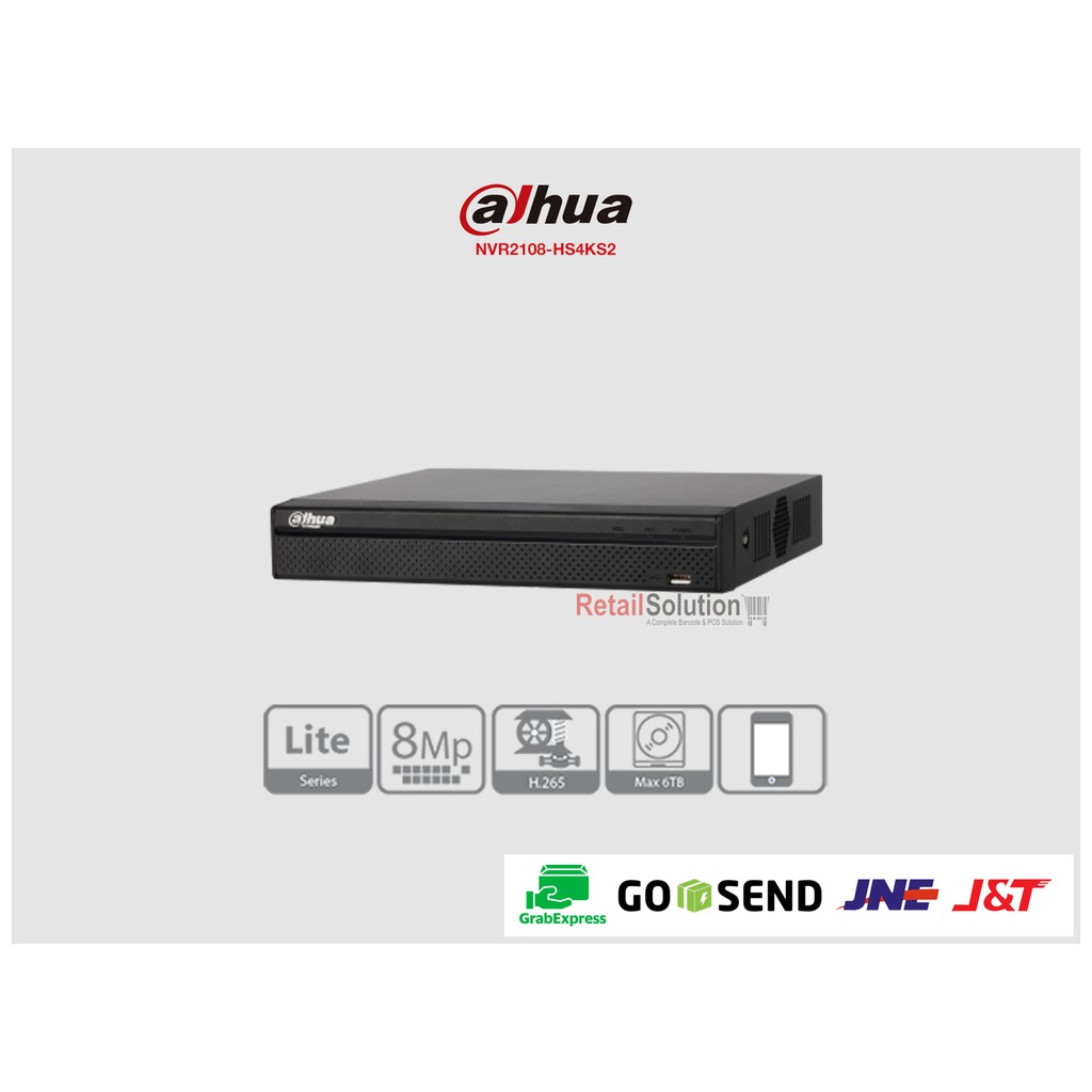 Dahua NVR2108 HS-4KS2 - NVR 8 Channel IP Camera 8MP 2160p