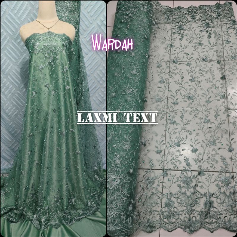 Kain tile renda mutiara/ bahan tille mutiara / bahan gaun dress/ PROMO