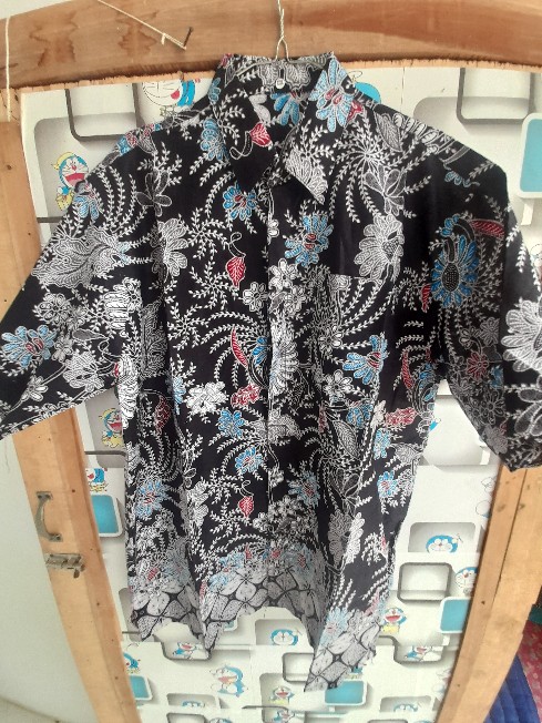 Size M L Xl Xxl Nailo Batik Hrb026 Kenongo Hem Batik Encim Cream Kemeja Batik Pria