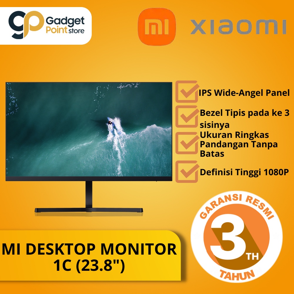 Monitor PC | Xiaomi Monitor 23.8&quot; Mi 1C - Original Garansi Resmi