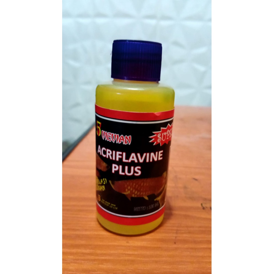 Acriflavine Plus 120ml Acrivlafine HCL Obat Kuning Semua Penyakit Ikan