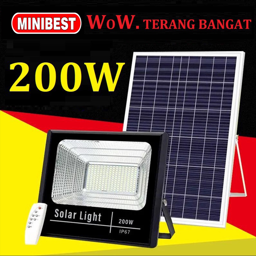 NEW LAMPU SOROT SOLAR CELL 200w / LEMPU LED SOLAR CELL / LAMPU TENAGA MATAHARI 200W