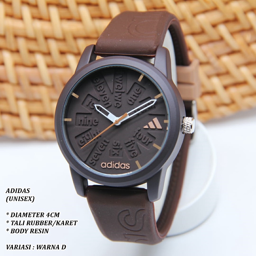 (BISA COD) JAM TANGAN UNISEX FASHION TALI RUBBER BODY RESIN POLOS