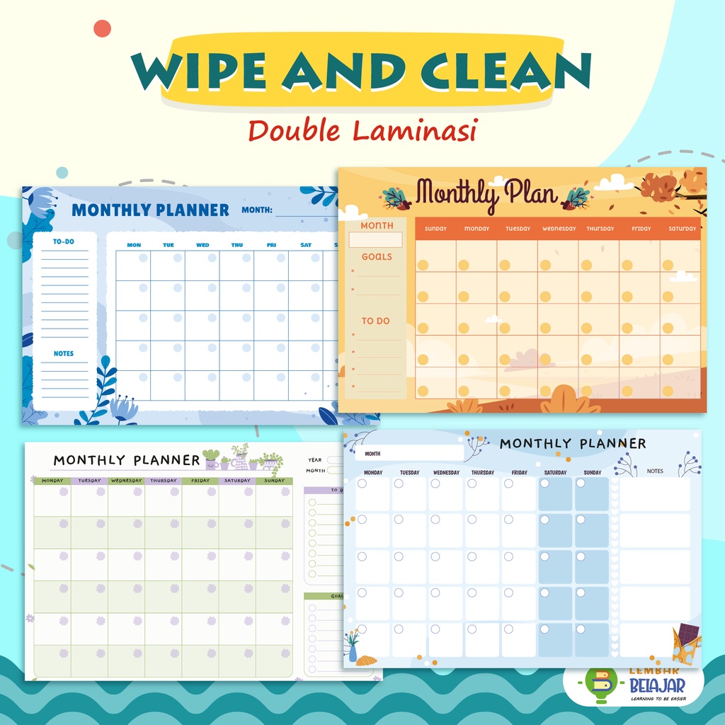

[LEMBAR BELAJAR] Monthly Schedule, Poster Jadwal Bulanan, Poster Edukasi