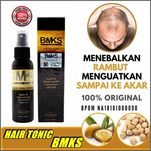 Promo Hair tonik rambut rontok penumbuh penyubur rambut ampuh Bmks Hair Tonic Kemiri BPOM