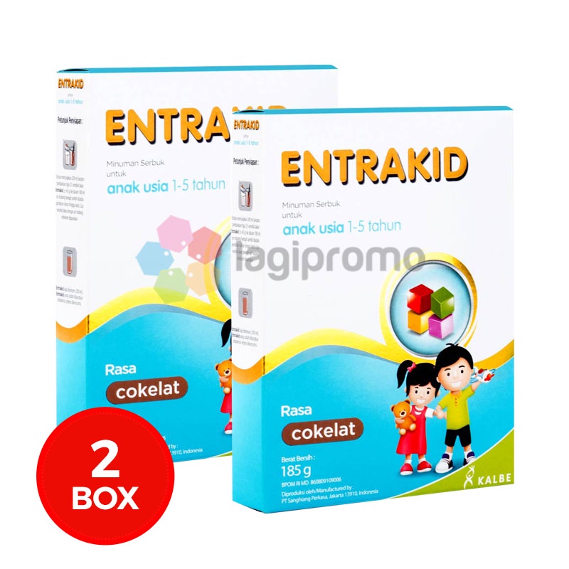 

Kalbe Entrakid Cokelat 185 gr Susu Penambah Berat Badan Anak - 2 Box