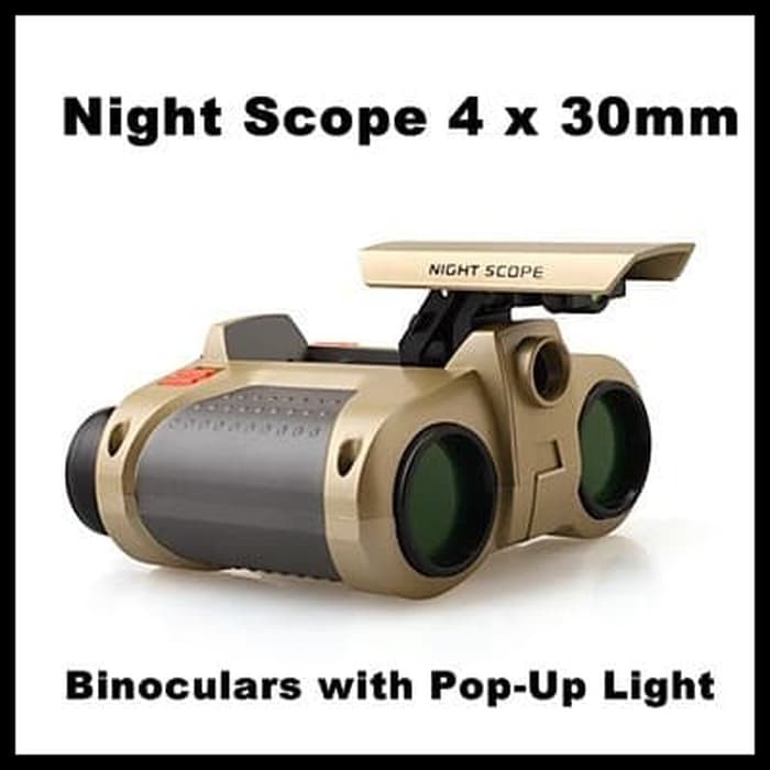 Teropong Night Scope 4 x 30mm Binoculars with Pop-Up Light