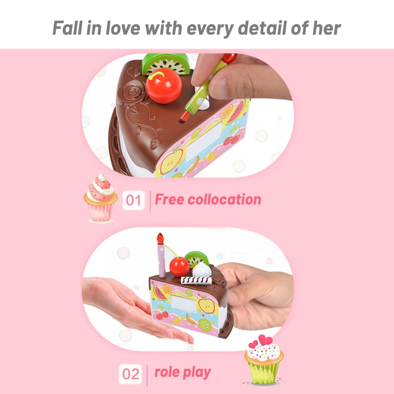 Mary Birthday Cake Toy Pretend for Play Mainan Kue Untuk Bayi &amp; Balita Untuk Rumah Bermain T