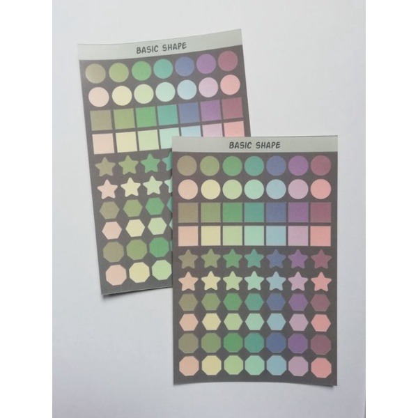 

[ST-KC-01] Sticker Sheet Cute Sticker Decor Plan Journal Sticker Basic Shape Sticker Aesthetic