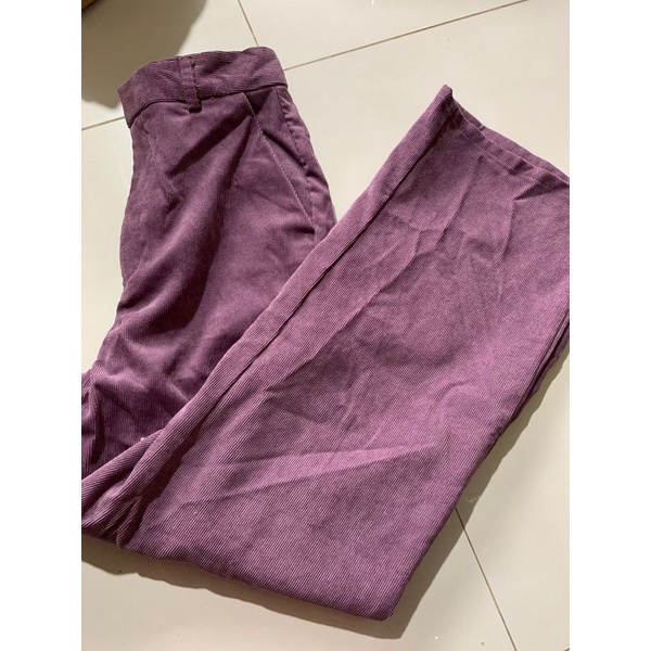 Uniqlo kulot corduroy katun pants