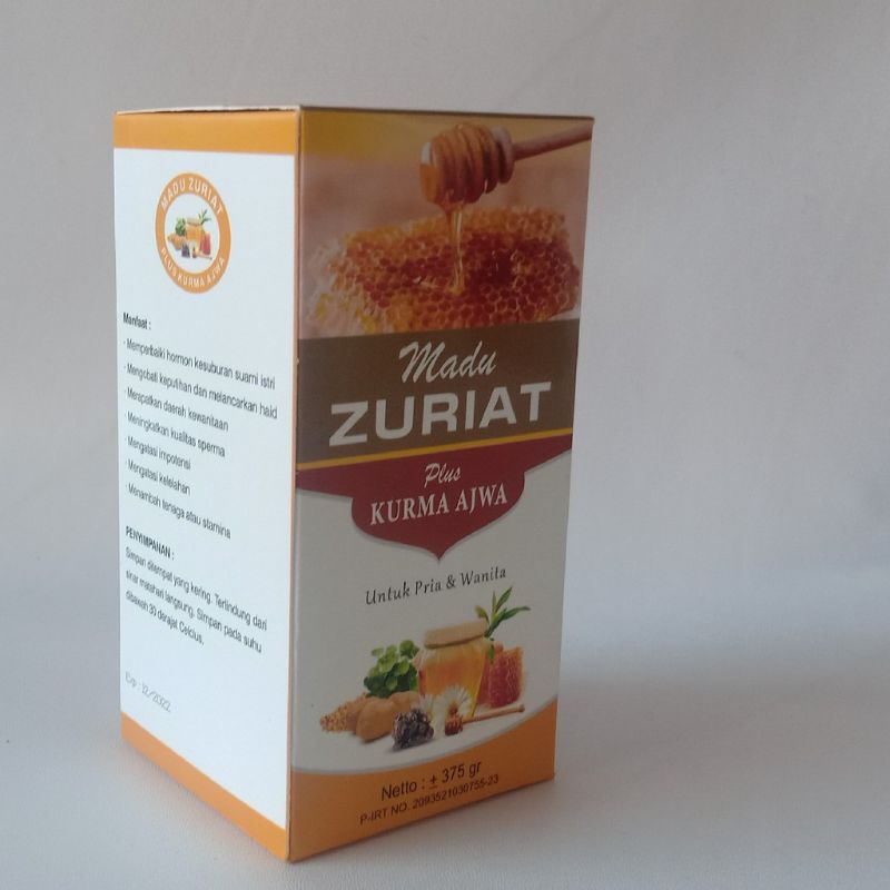 Madu ZURIAT Plus KURMA AJWA 375gr - MADU ZURIYAT Program Hamil Pria Wanita Hormon Kesuburan Pasutri-6
