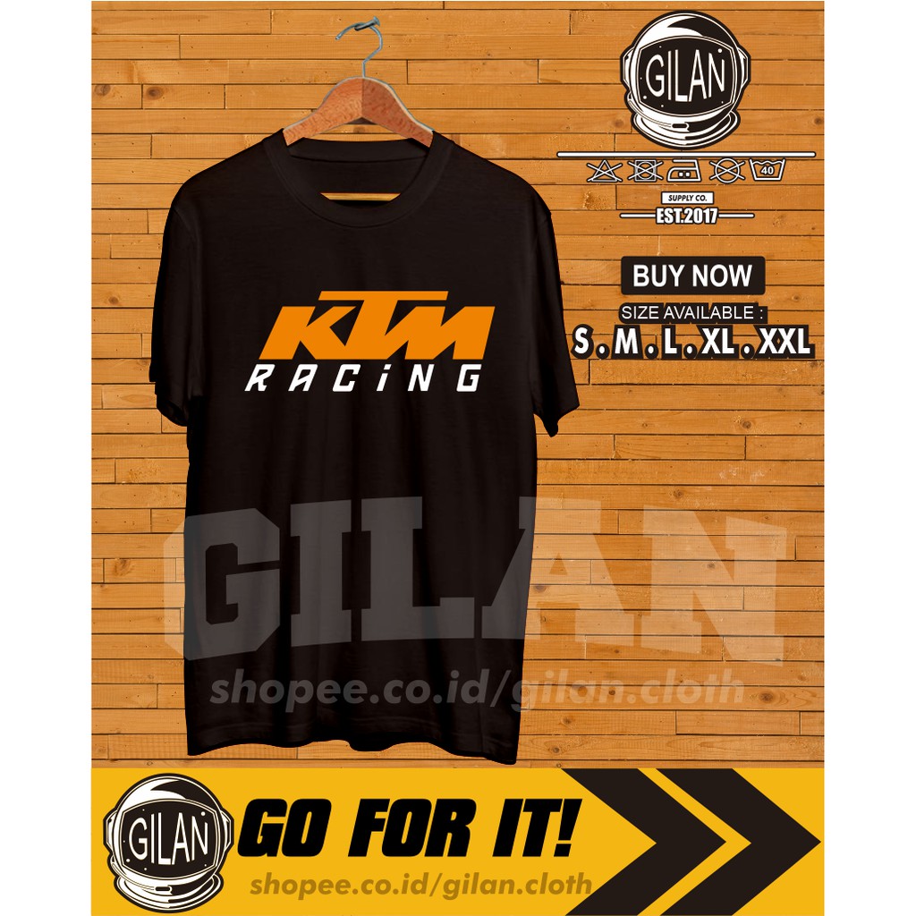  Kaos  Baju  KTM Racing Logo Ready To Race Kaos  Otomotif 