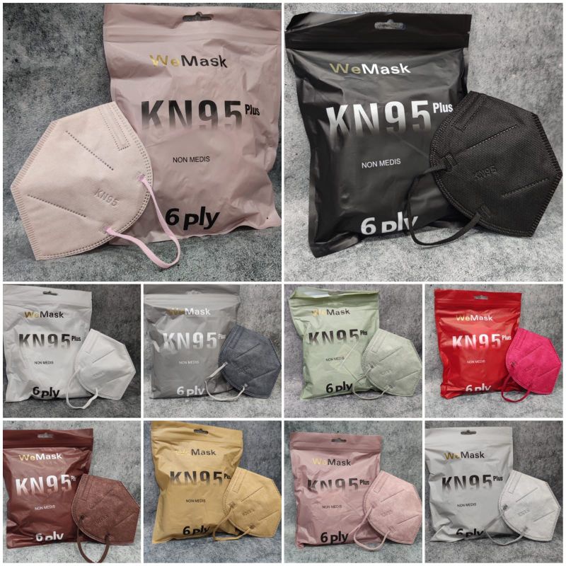KN95 6PLY WEMASK - MASKER KN95 WEMASK 6PLY TALI SENADA FACE MASK REPACKING / ECER / PIECE